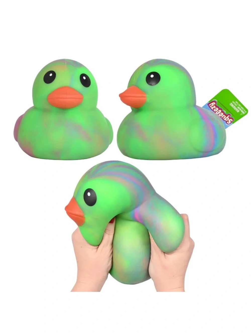 Sunny Days Jumbo Squeezy Duck - Tie Dye Green | New
